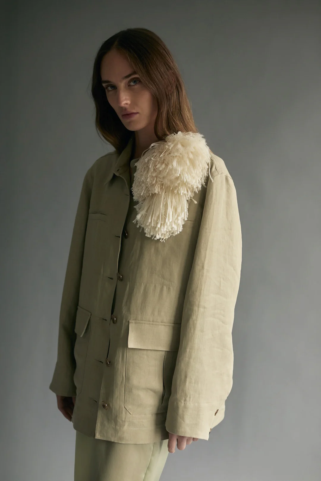 Barn Jacket in Linen - Image 10