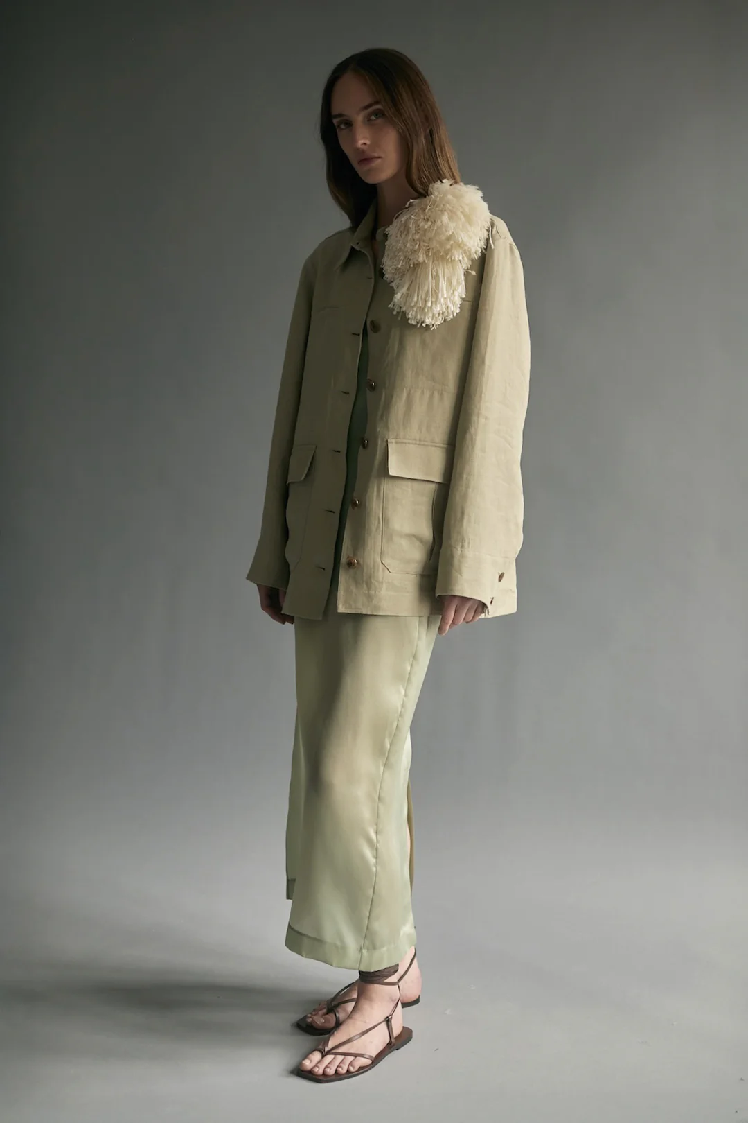 Barn Jacket in Linen - Image 9