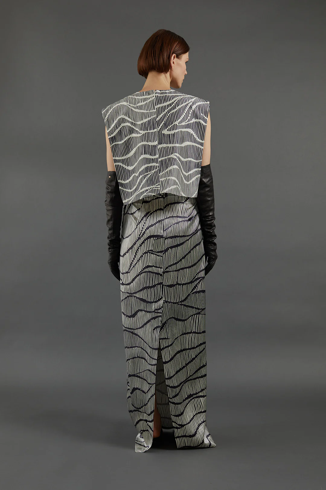 Ivanna Skirt in Linear Print - Image 7