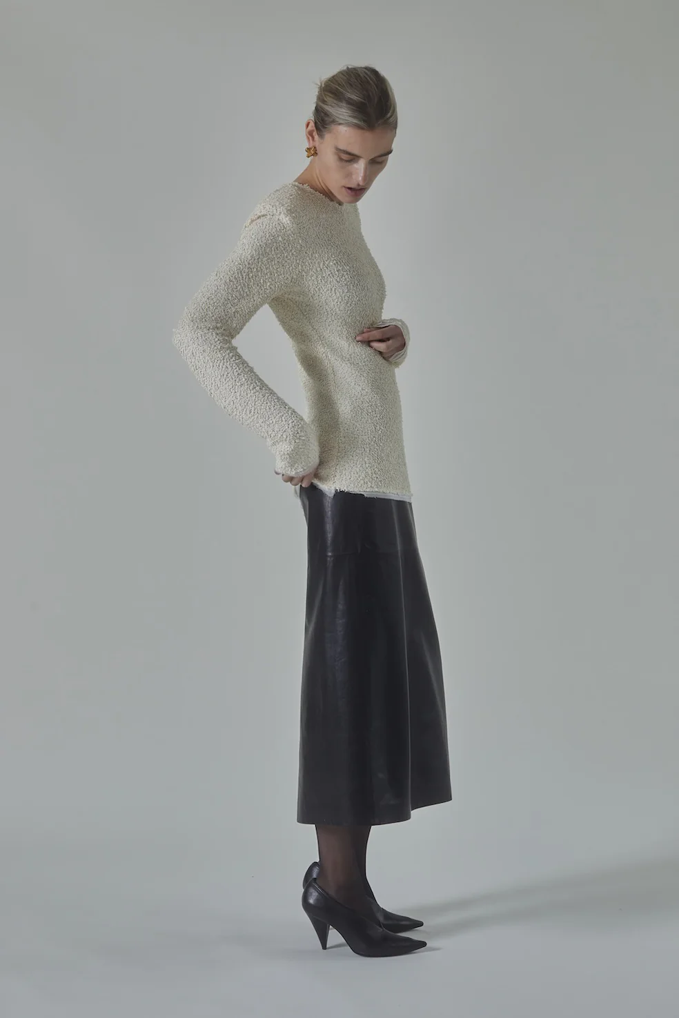 Lexi Skirt in Leather - Image 4