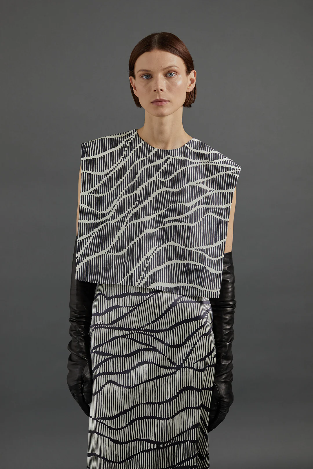 Milagros Top in Linear Print - Image 4