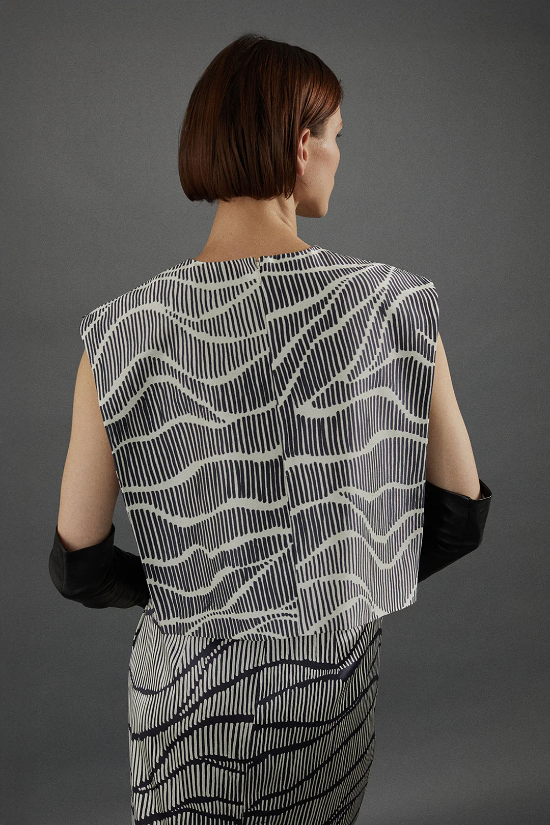 Milagros Top in Linear Print - Image 6