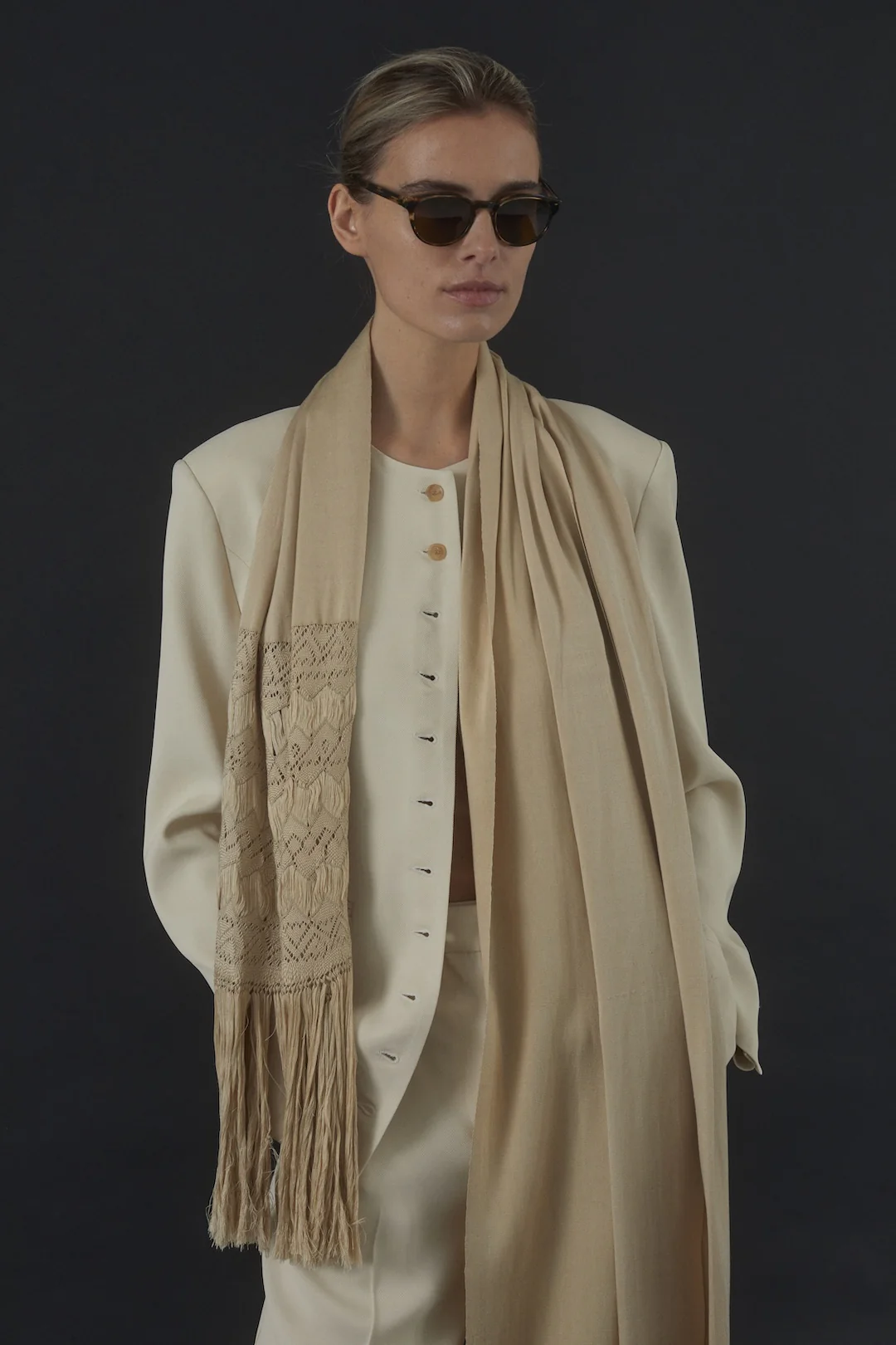 Rebozo by Arturo Estrada in Beige - Image 3