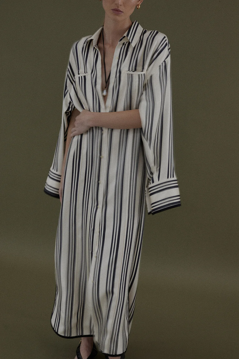 Viviana Dress in Stripe - Image 8